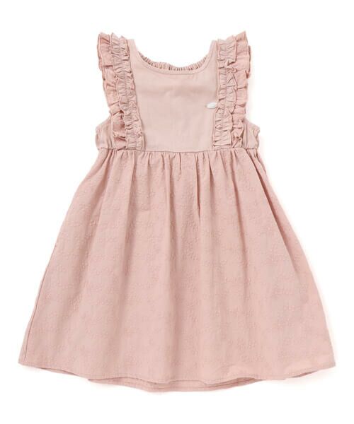 SLAP SLIP / スラップ スリップ ミニ・ひざ丈スカート | 肩フリル花柄レースジャンパースカート(80~130cm) | 詳細3