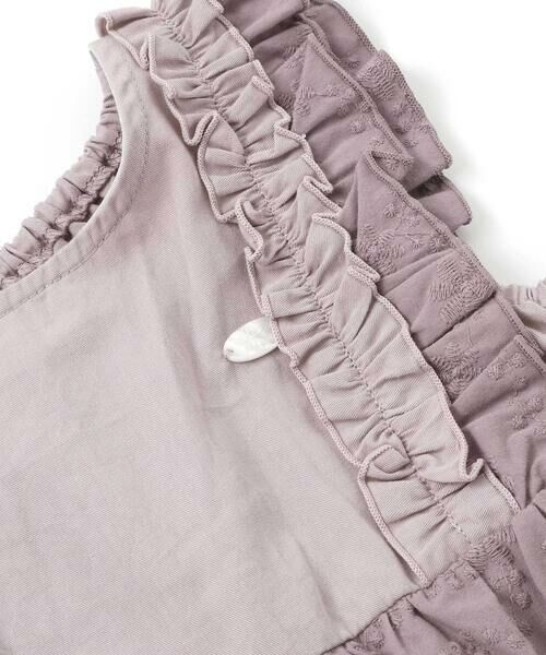 SLAP SLIP / スラップ スリップ ミニ・ひざ丈スカート | 肩フリル花柄レースジャンパースカート(80~130cm) | 詳細13