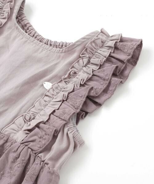 SLAP SLIP / スラップ スリップ ミニ・ひざ丈スカート | 肩フリル花柄レースジャンパースカート(80~130cm) | 詳細10