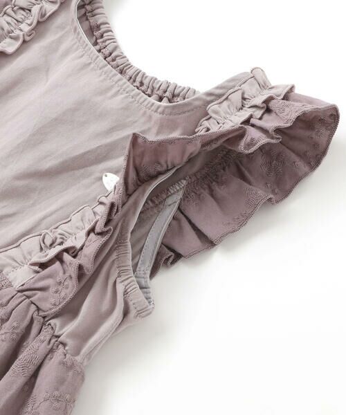 SLAP SLIP / スラップ スリップ ミニ・ひざ丈スカート | 肩フリル花柄レースジャンパースカート(80~130cm) | 詳細11