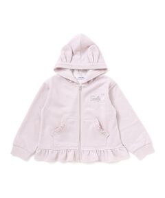 SLAP SLIP / スラップ スリップ パーカー | アニマルネコウサギ耳付きフード裾フリルフルジップパーカー(80~130cm)