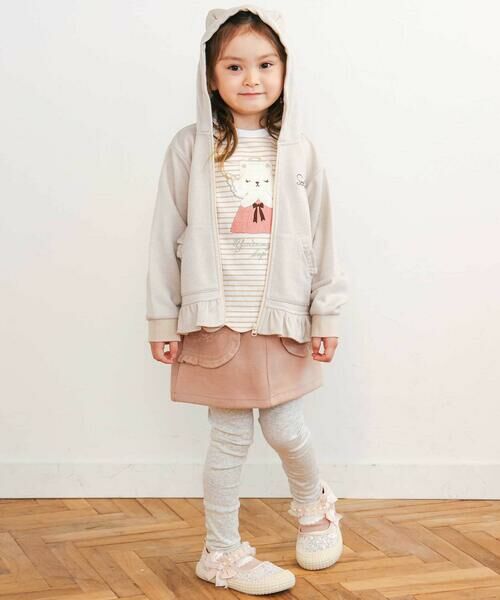 SLAP SLIP / スラップ スリップ パーカー | アニマルネコウサギ耳付きフード裾フリルフルジップパーカー(80~130cm) | 詳細2
