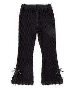 SLAP SLIP / スラップ スリップ レギンス・スパッツ | レースリボン裾フレア9分丈レギンス(80~130cm)