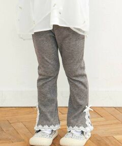 SLAP SLIP / スラップ スリップ レギンス・スパッツ | レースリボン裾フレア9分丈レギンス(80~130cm)