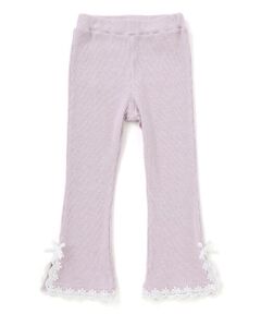 SLAP SLIP / スラップ スリップ レギンス・スパッツ | レースリボン裾フレア9分丈レギンス(80~130cm)