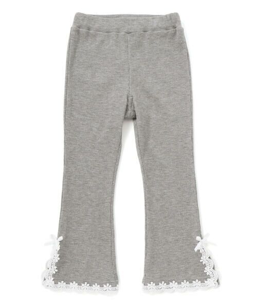 SLAP SLIP / スラップ スリップ レギンス・スパッツ | レースリボン裾フレア9分丈レギンス(80~130cm) | 詳細7