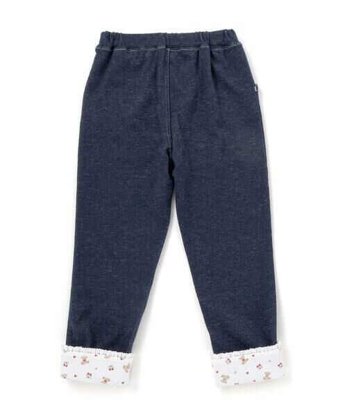 SLAP SLIP / スラップ スリップ チノ・ワークパンツ | 裾レース折り返し柄プリントデニム風パンツ(80~120cm) | 詳細1