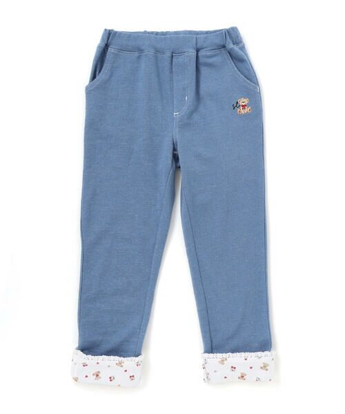 SLAP SLIP / スラップ スリップ チノ・ワークパンツ | 裾レース折り返し柄プリントデニム風パンツ(80~120cm) | 詳細16