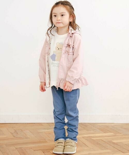 SLAP SLIP / スラップ スリップ チノ・ワークパンツ | 裾レース折り返し柄プリントデニム風パンツ(80~120cm) | 詳細21