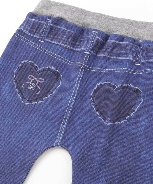 SLAP SLIP / スラップ スリップ チノ・ワークパンツ | 恐竜ロケットワッペンレースキラキラデニム風プリント8分丈パンツ(80~120cm) | 詳細19