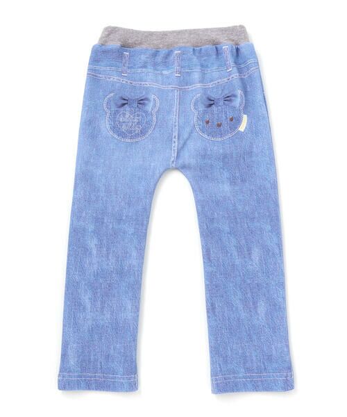 SLAP SLIP / スラップ スリップ チノ・ワークパンツ | 恐竜ロケットワッペンレースキラキラデニム風プリント8分丈パンツ(80~120cm) | 詳細22