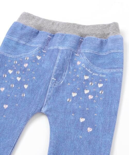 SLAP SLIP / スラップ スリップ チノ・ワークパンツ | 恐竜ロケットワッペンレースキラキラデニム風プリント8分丈パンツ(80~120cm) | 詳細23