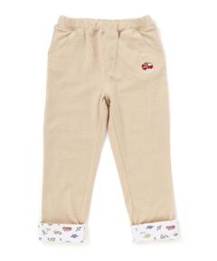 SLAP SLIP / スラップ スリップ チノ・ワークパンツ | 消防車恐竜折り返し柄プリントデニム風パンツ(80~130cm)