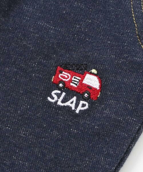 SLAP SLIP / スラップ スリップ チノ・ワークパンツ | 消防車恐竜折り返し柄プリントデニム風パンツ(80~130cm) | 詳細4