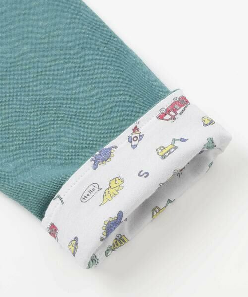 SLAP SLIP / スラップ スリップ チノ・ワークパンツ | 消防車恐竜折り返し柄プリントデニム風パンツ(80~130cm) | 詳細14