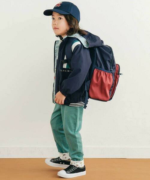 SLAP SLIP / スラップ スリップ チノ・ワークパンツ | 消防車恐竜折り返し柄プリントデニム風パンツ(80~130cm) | 詳細19