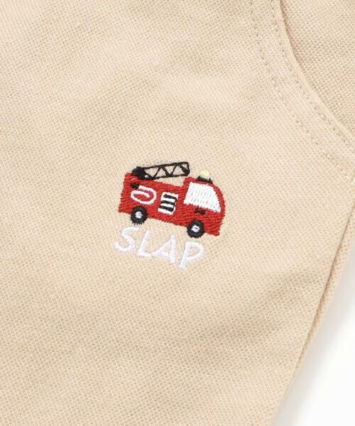 SLAP SLIP / スラップ スリップ チノ・ワークパンツ | 消防車恐竜折り返し柄プリントデニム風パンツ(80~130cm) | 詳細22