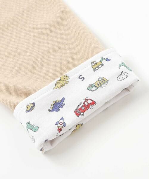 SLAP SLIP / スラップ スリップ チノ・ワークパンツ | 消防車恐竜折り返し柄プリントデニム風パンツ(80~130cm) | 詳細23