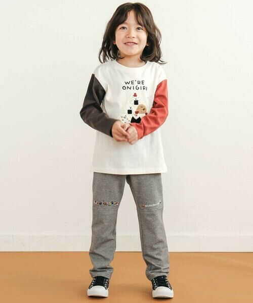 SLAP SLIP / スラップ スリップ チノ・ワークパンツ | はたらくくるまワッペン刺しゅう切り替えパンツ(80~130cm) | 詳細4