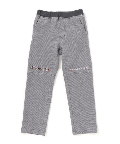 SLAP SLIP / スラップ スリップ チノ・ワークパンツ | はたらくくるまワッペン刺しゅう切り替えパンツ(80~130cm) | 詳細5