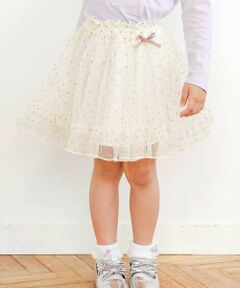 SLAP SLIP / スラップ スリップ ミニ・ひざ丈スカート | ウエストリボンキラキララメチュールスカート(90~130cm)