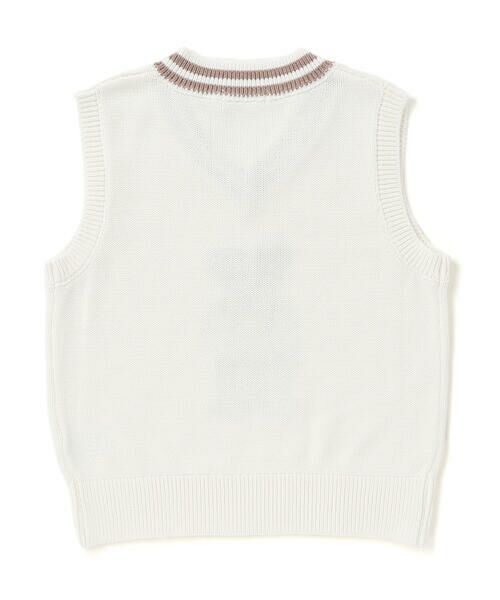 SLAP SLIP / スラップ スリップ ベスト | クマ刺しゅうラインリブニットベスト(80~130cm) | 詳細3