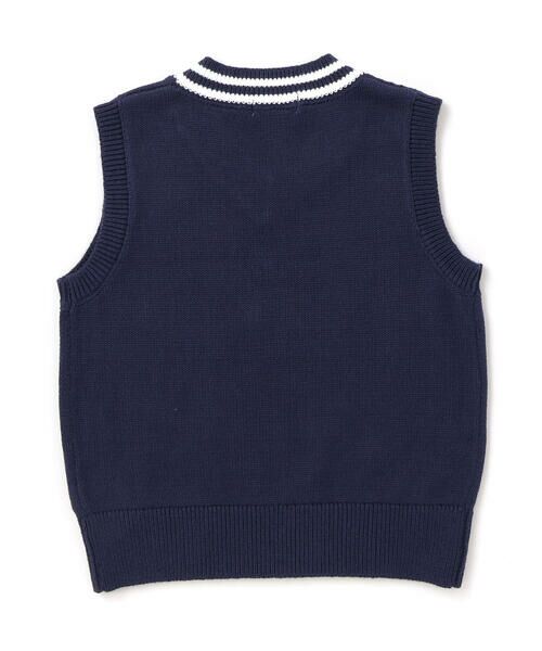 SLAP SLIP / スラップ スリップ ベスト | クマ刺しゅうラインリブニットベスト(80~130cm) | 詳細6
