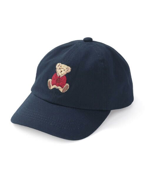 SLAP SLIP / スラップ スリップ キャップ | デニムツイルアニマルクマ刺しゅうキャップ(52~54cm) | 詳細1