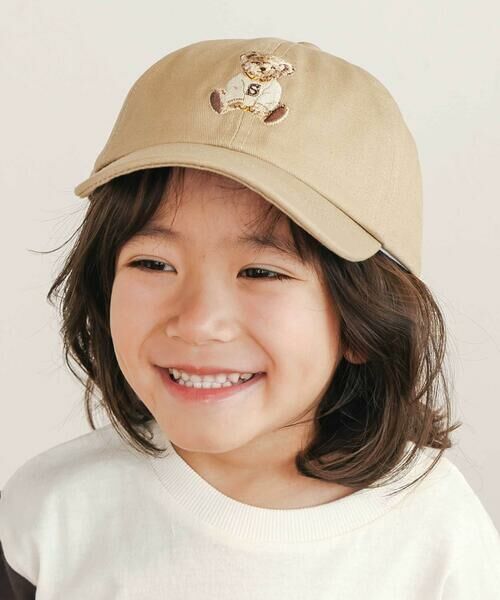 SLAP SLIP / スラップ スリップ キャップ | デニムツイルアニマルクマ刺しゅうキャップ(52~54cm) | 詳細3