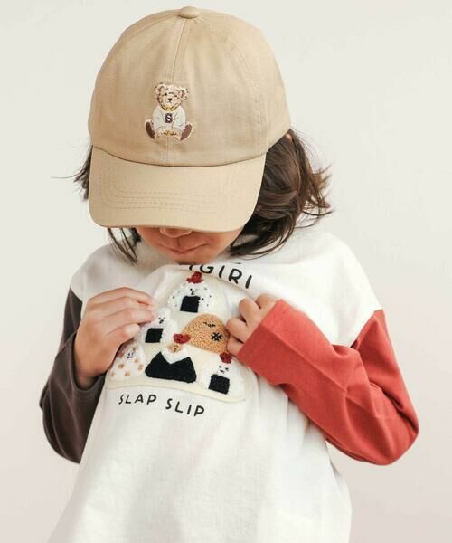 SLAP SLIP / スラップ スリップ キャップ | デニムツイルアニマルクマ刺しゅうキャップ(52~54cm) | 詳細4