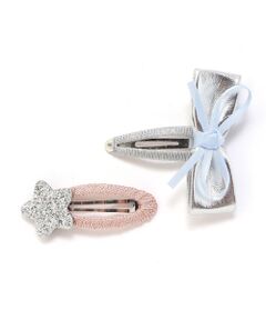 SLAP SLIP / スラップ スリップ ヘアピン | リボンキラキラスターハートモチーフパッチンピンセット