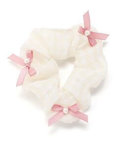 SLAP SLIP / スラップ スリップ ヘアゴム・シュシュ | チェックドットリボンフリルシュシュ