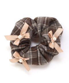 SLAP SLIP / スラップ スリップ ヘアゴム・シュシュ | チェックドットリボンフリルシュシュ