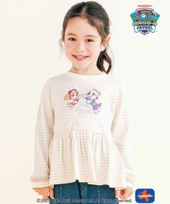 SLAP SLIP / スラップ スリップ Tシャツ | 【パウ・パトロール×SLAPSLIP】プリントキラキラプリント袖フリルトップス(90~130cm)