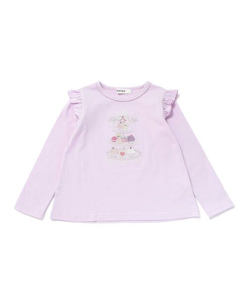 SLAP SLIP / スラップ スリップ Tシャツ | 肩フリルキラキララインストーンティータイムTシャツ(80~130cm) | 詳細7