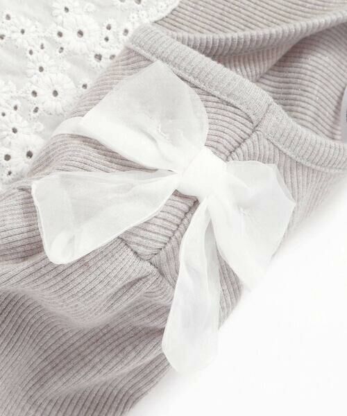 SLAP SLIP / スラップ スリップ Tシャツ | 花柄刺しゅうオーガンジービスチェドッキングTシャツ(80~130cm) | 詳細15