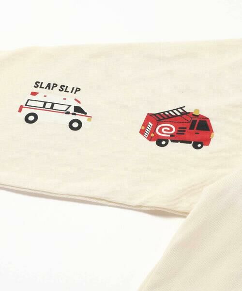 SLAP SLIP / スラップ スリップ Tシャツ | はたらくくるま恐竜ロケットプリントポケット付き長袖Tシャツ(80~130cm) | 詳細3