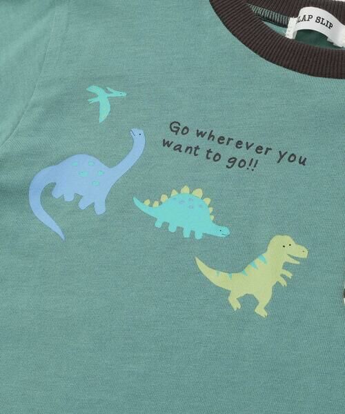 SLAP SLIP / スラップ スリップ Tシャツ | はたらくくるま恐竜ロケットプリントポケット付き長袖Tシャツ(80~130cm) | 詳細16