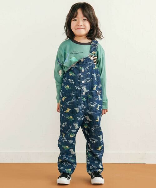 SLAP SLIP / スラップ スリップ Tシャツ | はたらくくるま恐竜ロケットプリントポケット付き長袖Tシャツ(80~130cm) | 詳細10