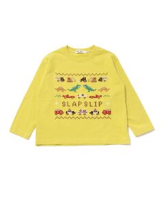 SLAP SLIP / スラップ スリップ Tシャツ | はたらくくるま恐竜ステッチ刺しゅうTシャツ(80~130cm)
