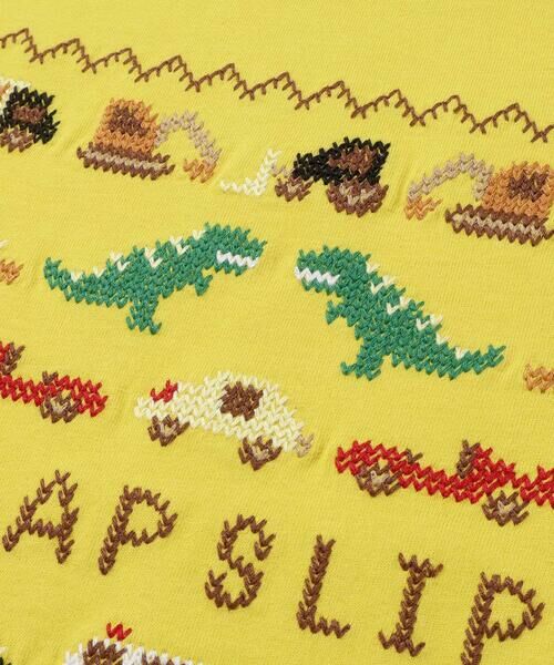 SLAP SLIP / スラップ スリップ Tシャツ | はたらくくるま恐竜ステッチ刺しゅうTシャツ(80~130cm) | 詳細12
