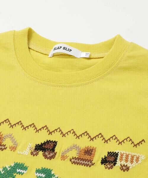 SLAP SLIP / スラップ スリップ Tシャツ | はたらくくるま恐竜ステッチ刺しゅうTシャツ(80~130cm) | 詳細9