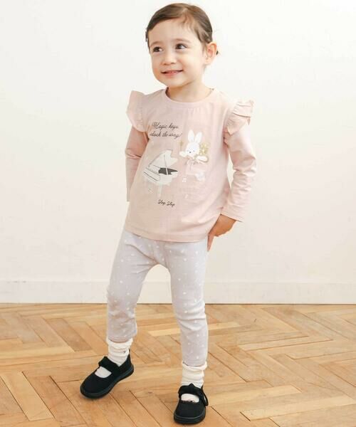 SLAP SLIP / スラップ スリップ Tシャツ | 【スララク/防汚加工/オーガニックコットン】ときめき女の子長袖Tシャツ(80~130cm) | 詳細8