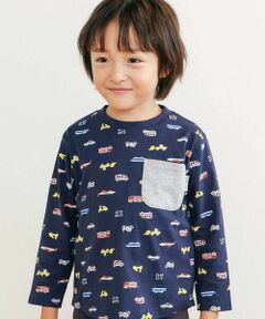 SLAP SLIP / スラップ スリップ Tシャツ | 【スララク/防汚加工/オーガニックコットン】わくわく男の子長袖Tシャツ(80~130cm)