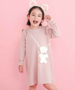 SLAP SLIP / スラップ スリップ ミニ丈・ひざ丈ワンピース | 【お揃い】アニマルクマふわふわポシェット風ワンピース(80~130cm)