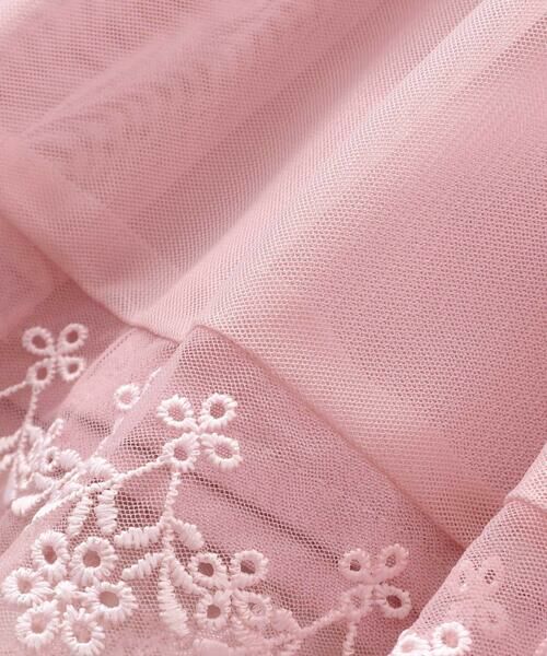 SLAP SLIP / スラップ スリップ ミニ丈・ひざ丈ワンピース | イチゴ刺しゅうフワフワチュールティアードドッキングワンピース(80~130cm) | 詳細10