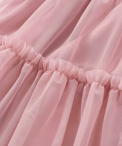 SLAP SLIP / スラップ スリップ ミニ丈・ひざ丈ワンピース | イチゴ刺しゅうフワフワチュールティアードドッキングワンピース(80~130cm) | 詳細6