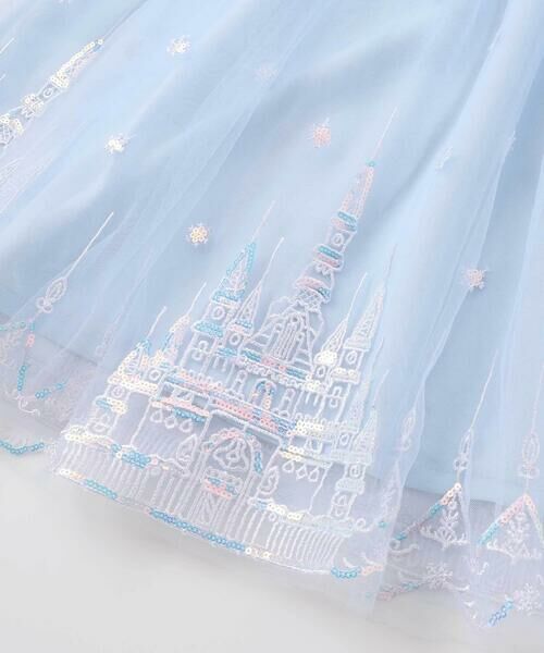 SLAP SLIP / スラップ スリップ ミニ丈・ひざ丈ワンピース | フワフワお城刺しゅうチュールドッキングワンピース(80~130cm) | 詳細9