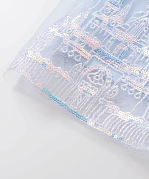 SLAP SLIP / スラップ スリップ ミニ丈・ひざ丈ワンピース | フワフワお城刺しゅうチュールドッキングワンピース(80~130cm) | 詳細10