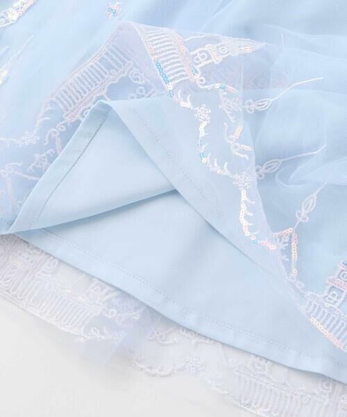SLAP SLIP / スラップ スリップ ミニ丈・ひざ丈ワンピース | フワフワお城刺しゅうチュールドッキングワンピース(80~130cm) | 詳細11
